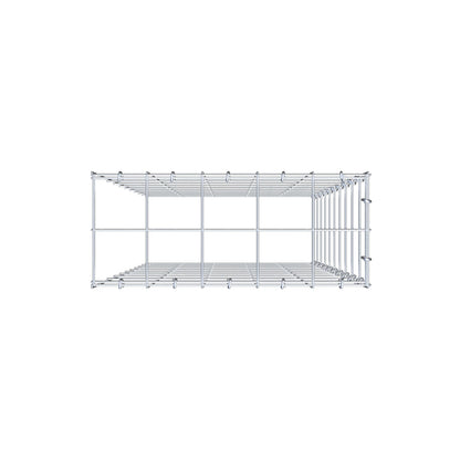 Mounted gabion type 4 100 cm x 50 cm x 20 cm (L x H x D), mesh size 10 cm x 10 cm, C-ring