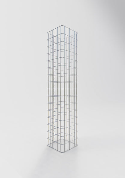 Gabionpelare vinkelrät 32 cm x 32 cm, 160 cm höjd, MW 5 cm x 10 cm