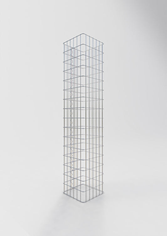 Gabionpelare vinkelrät 32 cm x 32 cm, 160 cm höjd, MW 5 cm x 10 cm