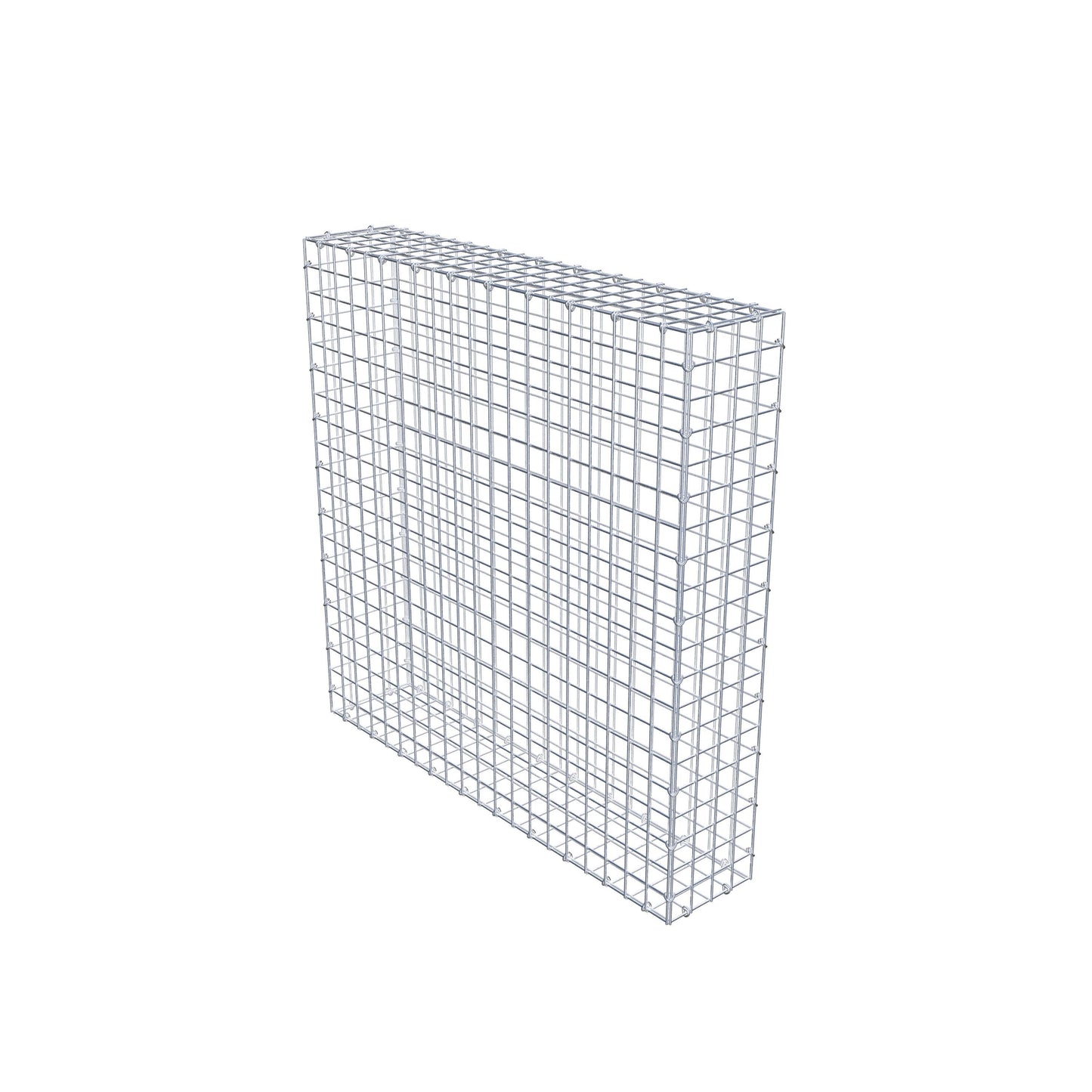 Gavión 100 cm x 100 cm x 20 cm (L x A x P), malla 5 cm x 5 cm, anillo en C