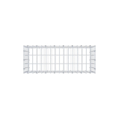 Gabione 80 cm x 40 cm x 30 cm (L x H x T), Maschenweite 5 x 10 cm, Spiralring