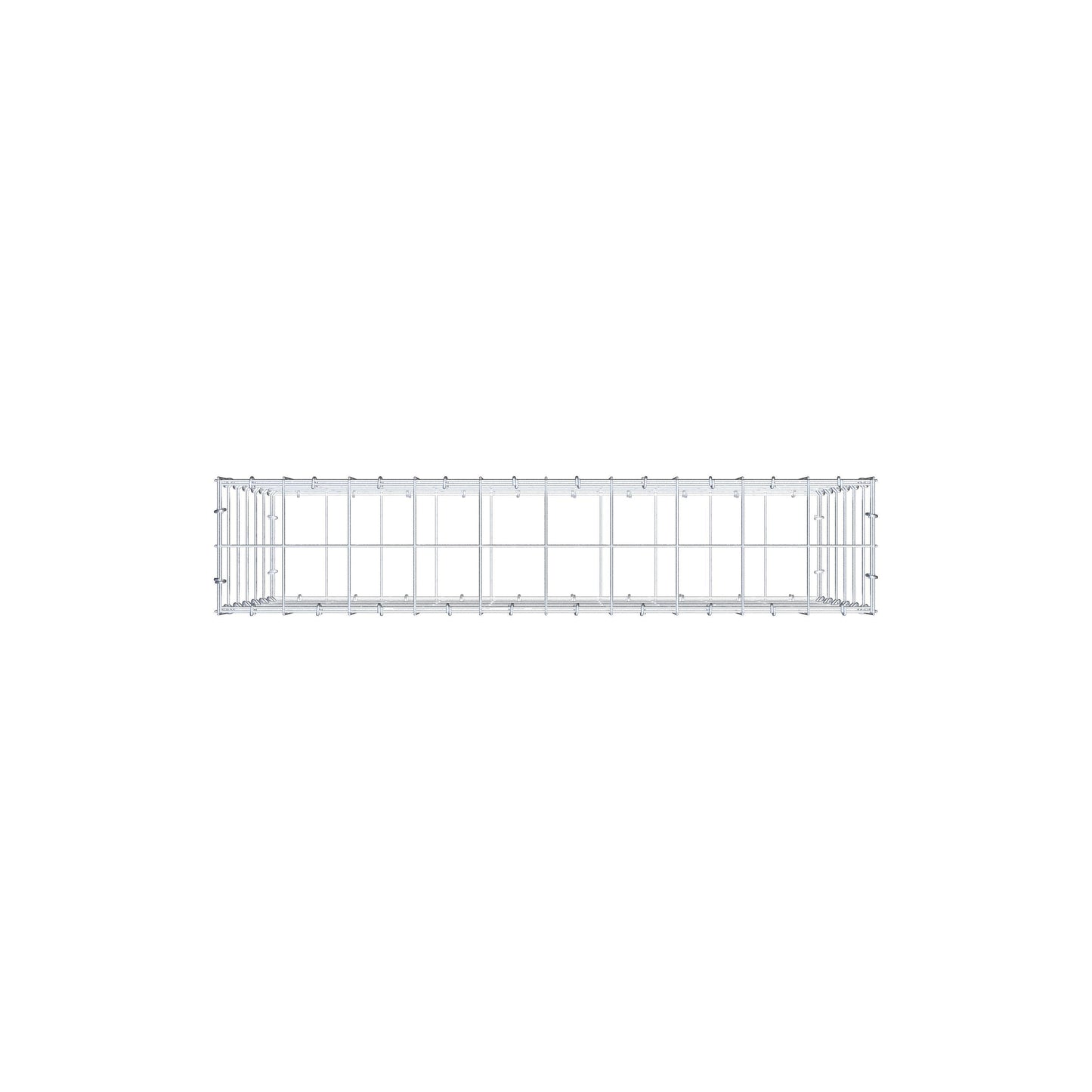 Gabião 100 cm x 60 cm x 20 cm (C x A x P), malhagem 10 cm x 10 cm, anel C