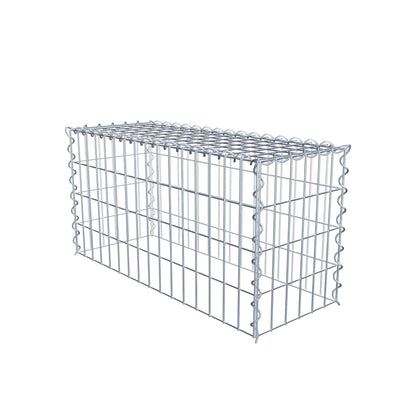 Extra gabion typ 3 80 cm x 40 cm x 30 cm (L x H x D), maskstorlek 5 cm x 10 cm, spiral