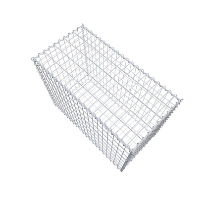 Gabione 100 cm x 80 cm x 50 cm (L x H x T), Maschenweite 5 cm x 10 cm, Spirale