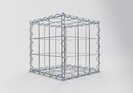 Gabion 30 cm x 30 cm x 30 cm (L x H x D), maskstorlek 10 cm x 10 cm, spiral