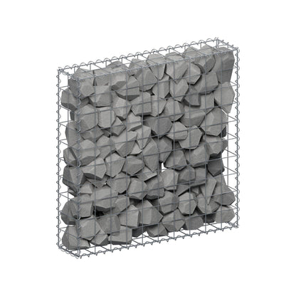 Gabion 100 cm x 100 cm x 20 cm (L x H x D), maskstorlek 10 cm x 10 cm, spiral