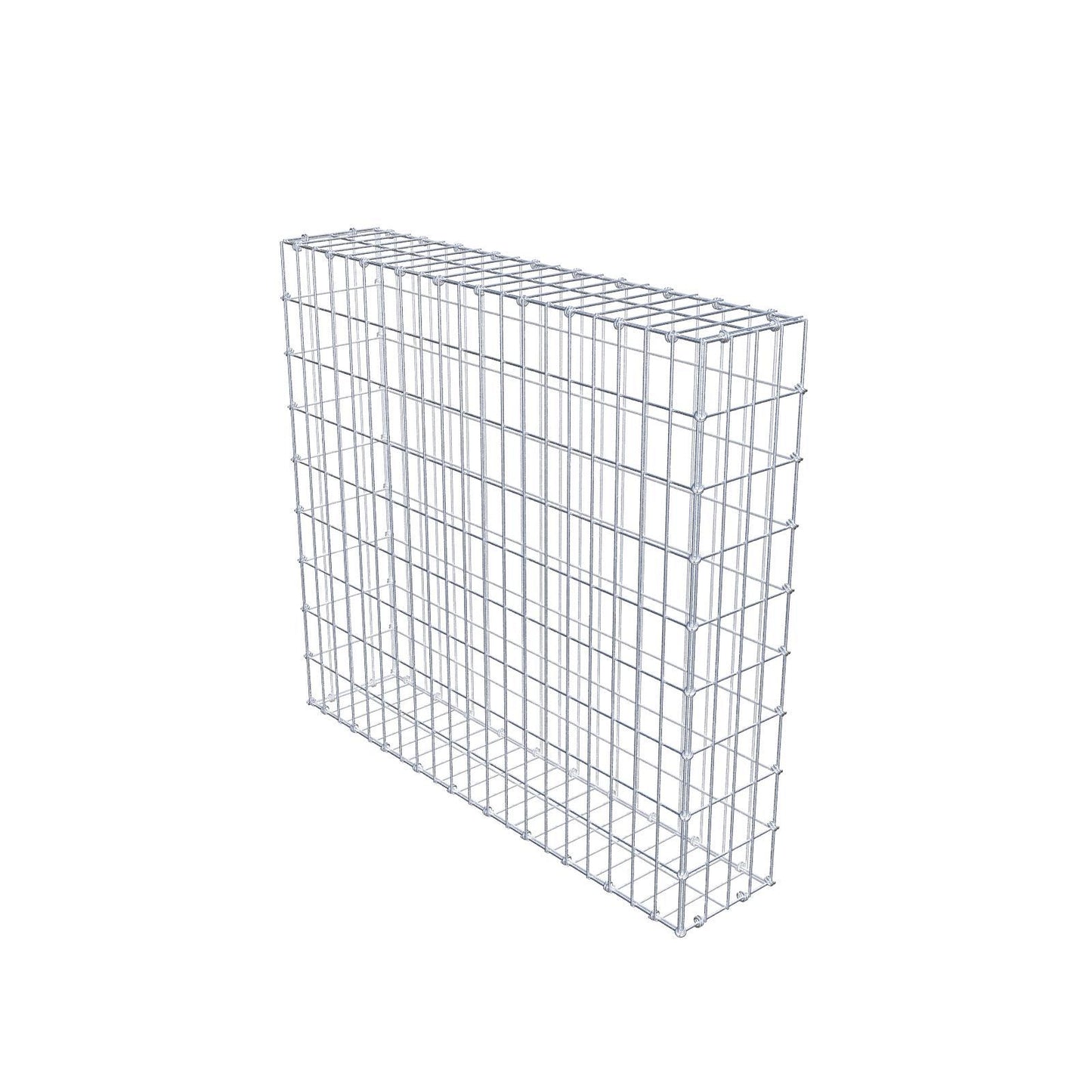 Gabione 100 cm x 90 cm x 20 cm (L x H x T), Maschenweite 5 x 10 cm, Spiralring