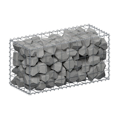 Gabion 100 cm x 50 cm x 40 cm (L x H x D), maskstorlek 10 cm x 10 cm, spiral