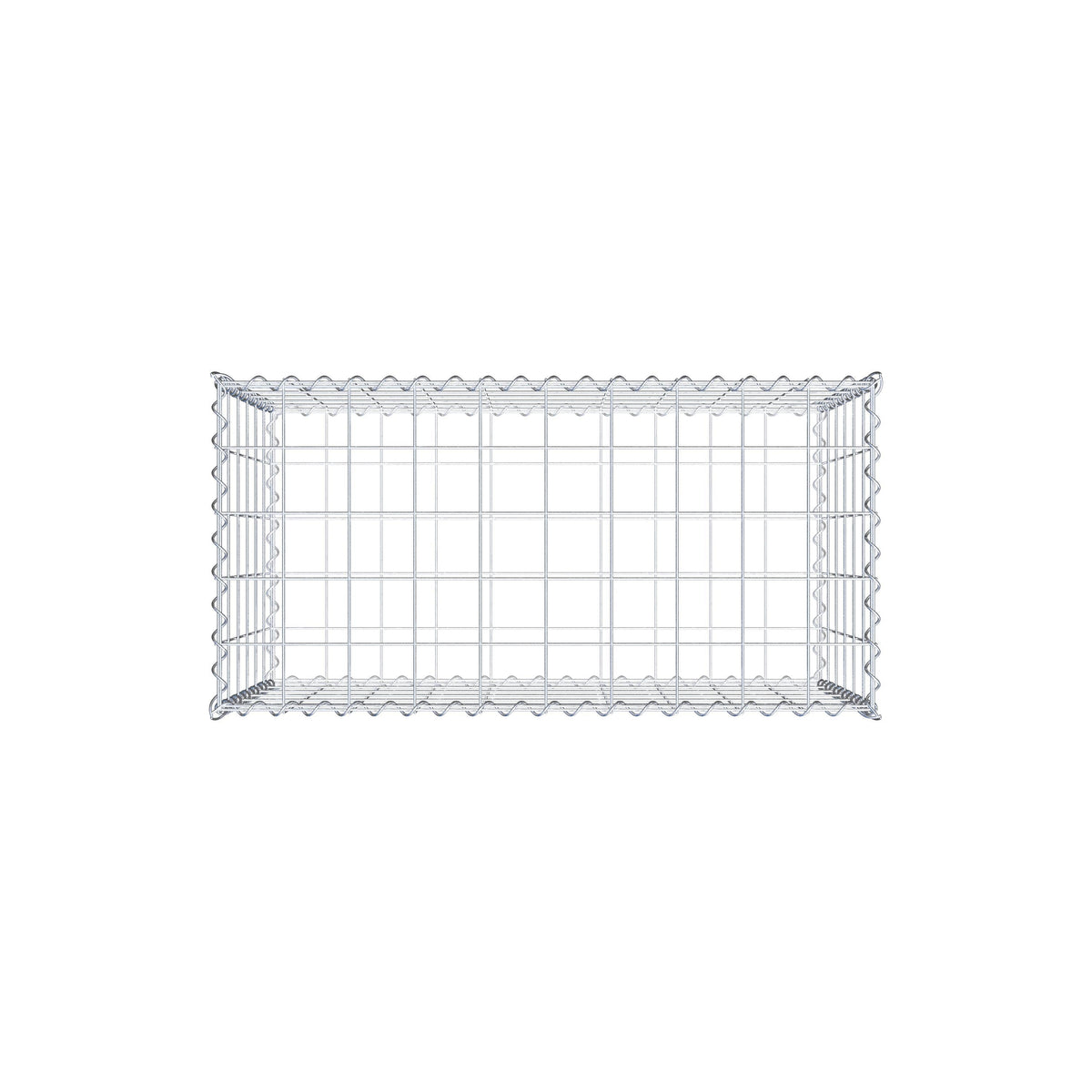 Gabião 100 cm x 60 cm x 50 cm (C x A x P), malhagem 10 cm x 10 cm, espiral