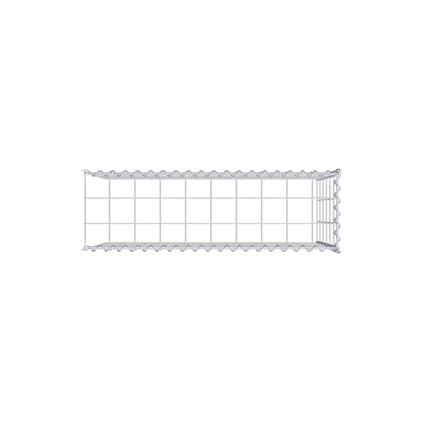 Påväxt gabion typ 4 100 cm x 60 cm x 30 cm (L x H x D), maskstorlek 10 cm x 10 cm, spiral