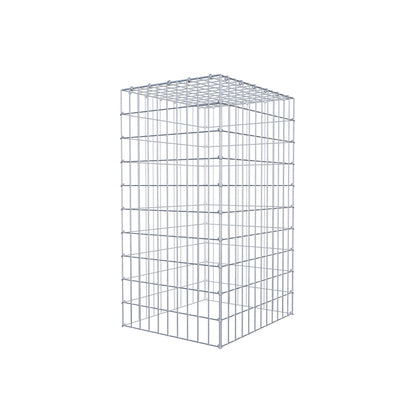Typ 3 påbyggnadsgabion 100 cm x 60 cm x 50 cm (L x H x D), maskstorlek 5 cm x 10 cm, C-ring