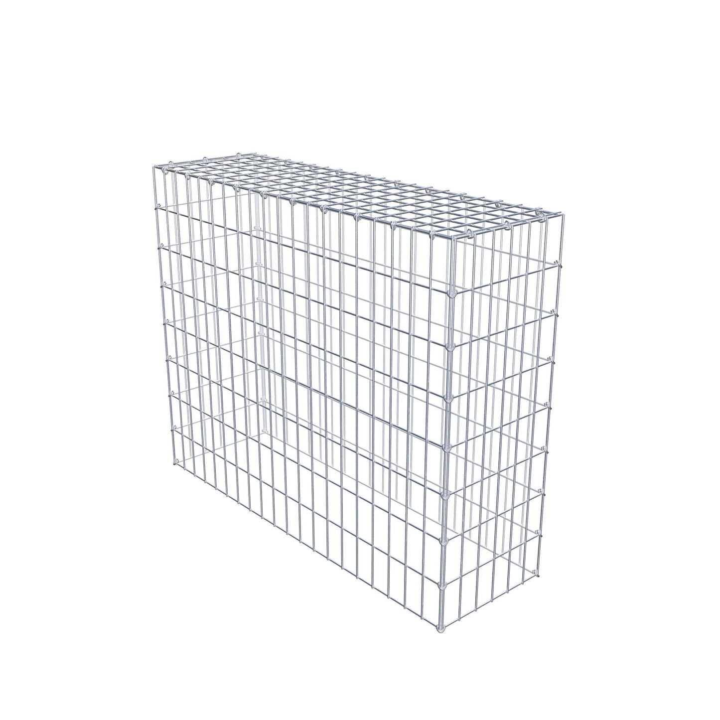 Mounted gabion type 3 100 cm x 80 cm x 30 cm (L x H x D), mesh size 5 cm x 10 cm, C-ring
