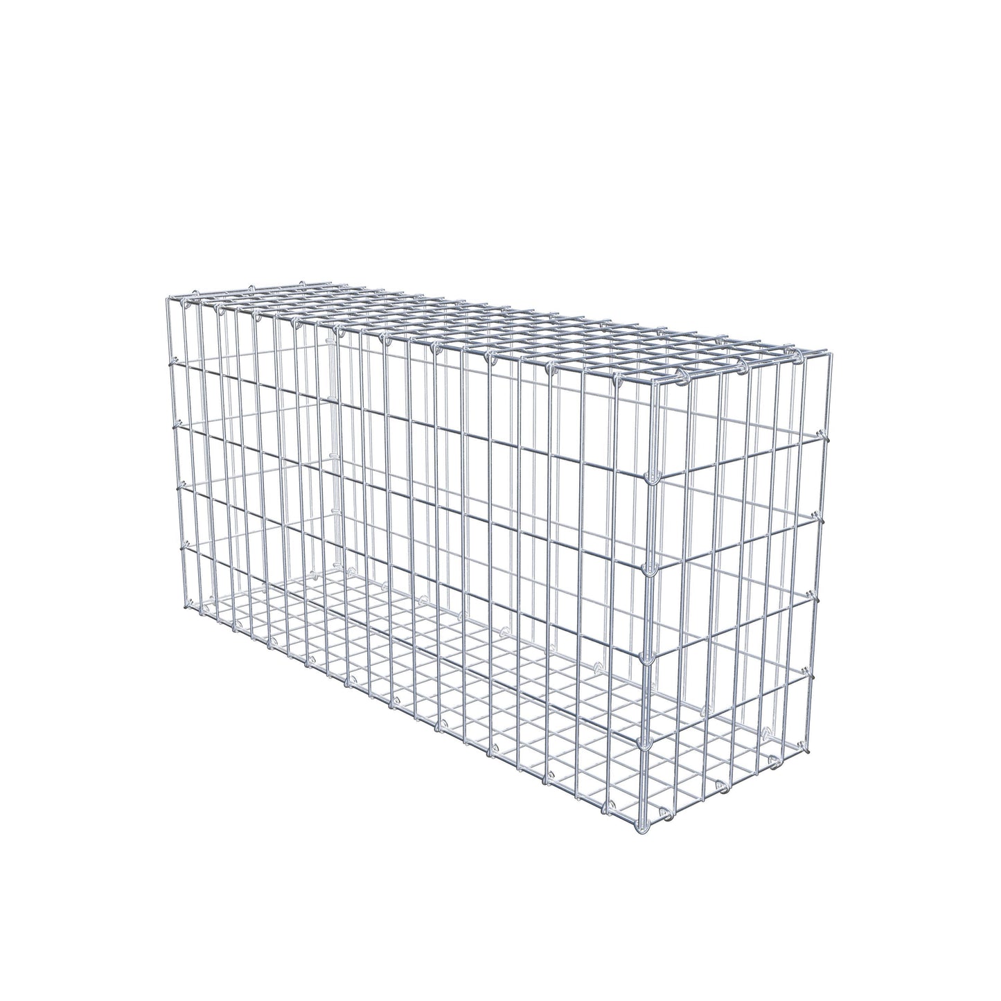 Gabião 100 cm x 50 cm x 30 cm (C x A x P), malhagem 5 cm x 10 cm, anel C