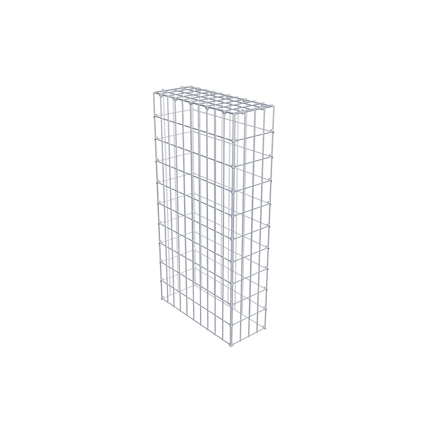Gavión complementario de tipo 3 100 cm x 50 cm x 20 cm (largo x alto x fondo), malla 5 cm x 10 cm, anillo en C