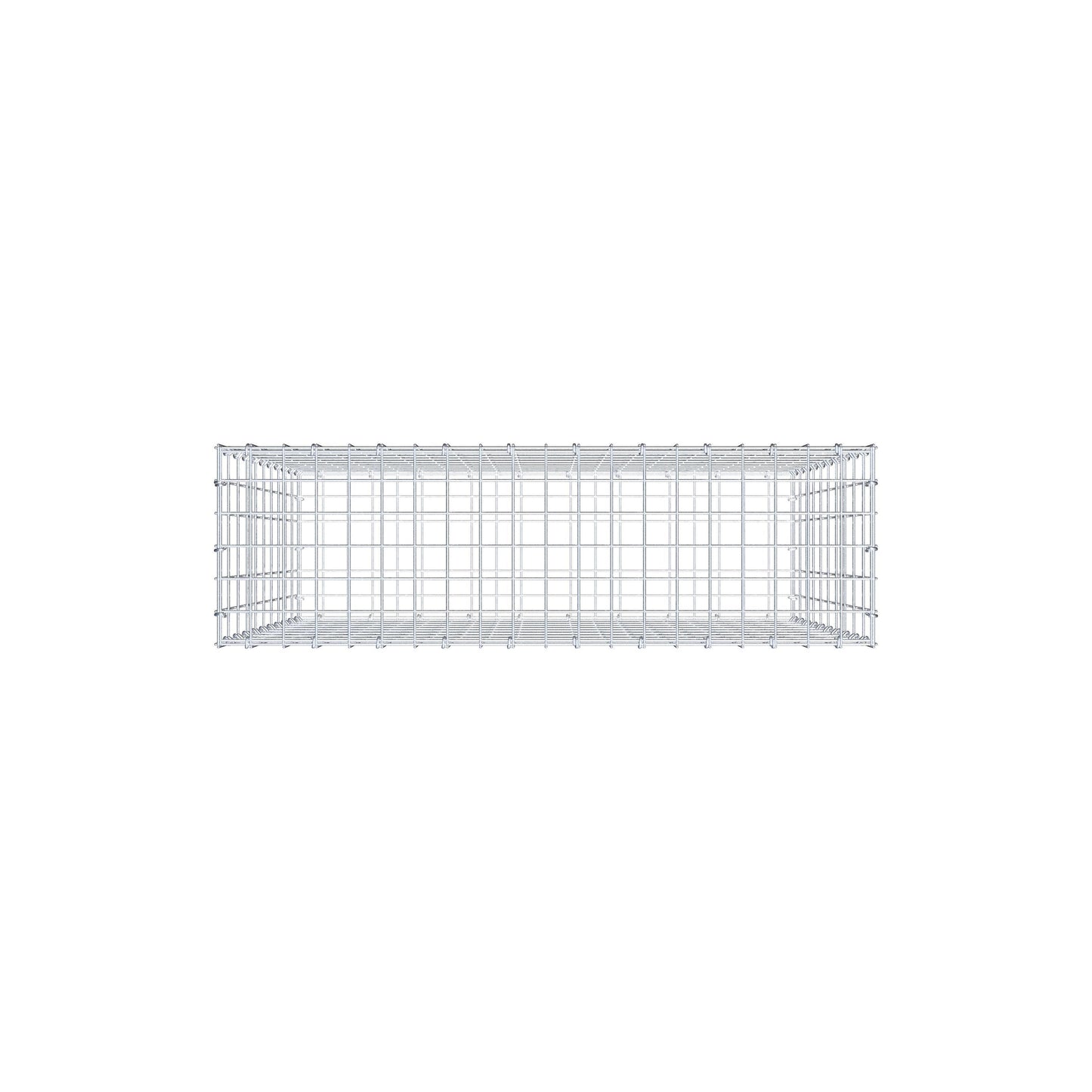 Gabbione 100 cm x 100 cm x 30 cm (L x H x P), maglia 5 cm x 10 cm, anello a C