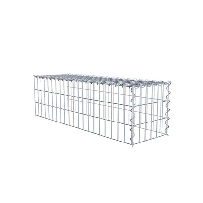 Opvokset gabion type 4 100 cm x 30 cm x 30 cm (L x H x D), maskestørrelse 5 cm x 10 cm, spiral