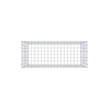 Typ 3 påbyggnadsgabion 100 cm x 80 cm x 40 cm (L x H x D), maskstorlek 5 cm x 10 cm, C-ring