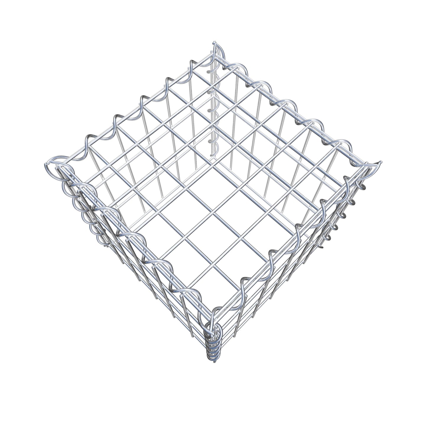Gabião tipo 3 30 cm x 30 cm x 30 cm (C x A x P), malhagem 5 cm x 10 cm, espiral