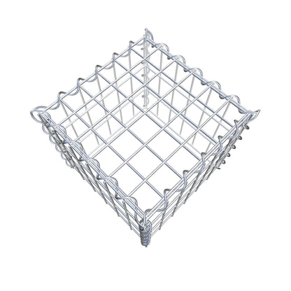 Gabião tipo 3 30 cm x 30 cm x 30 cm (C x A x P), malhagem 5 cm x 10 cm, espiral