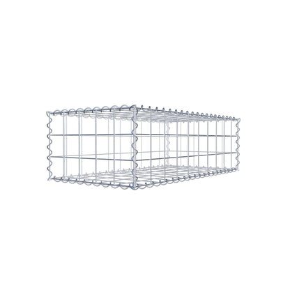 Gabbione 100 cm x 30 cm x 50 cm (L x H x P), maglia 10 cm x 10 cm, spirale