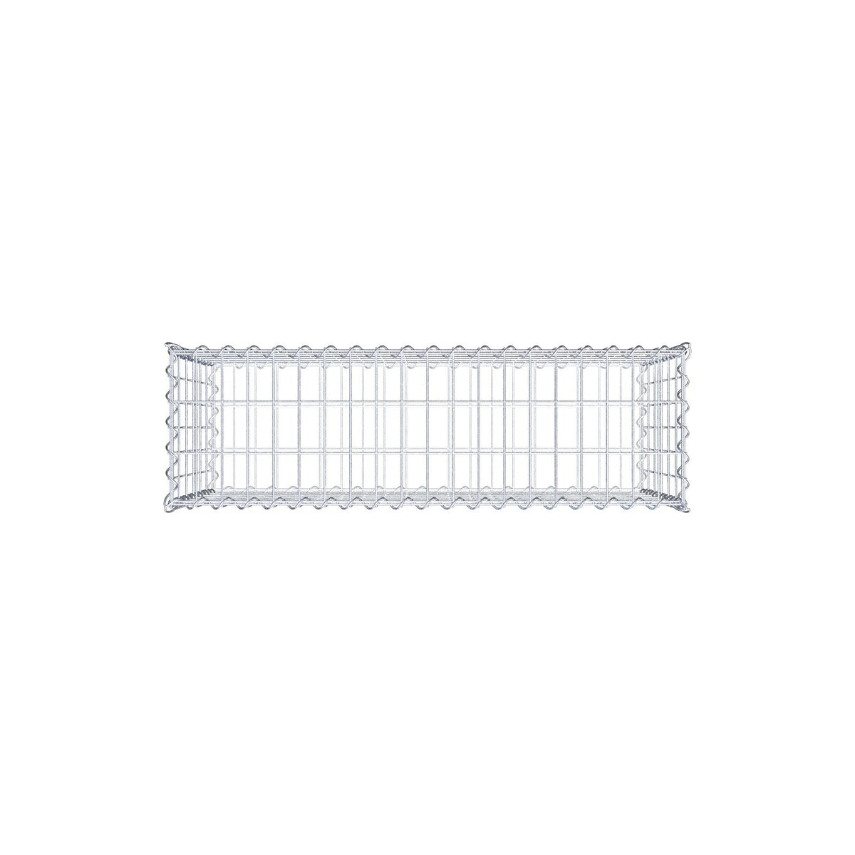 Gabbione 100 cm x 60 cm x 30 cm (L x H x P), maglia 5 cm x 10 cm, spirale