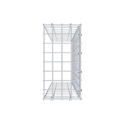 Gavión complementario de tipo 4 100 cm x 20 cm x 40 cm (largo x alto x fondo), malla 5 cm x 10 cm, anillo en C