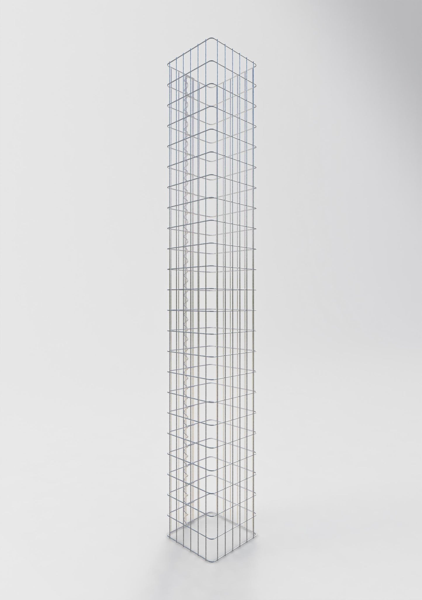 Gabionpelare vinkelrät 32 cm x 32 cm, 230 cm höjd, MW 5 cm x 10 cm