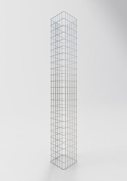 Gabionpelare vinkelrät 32 cm x 32 cm, 230 cm höjd, MW 5 cm x 10 cm