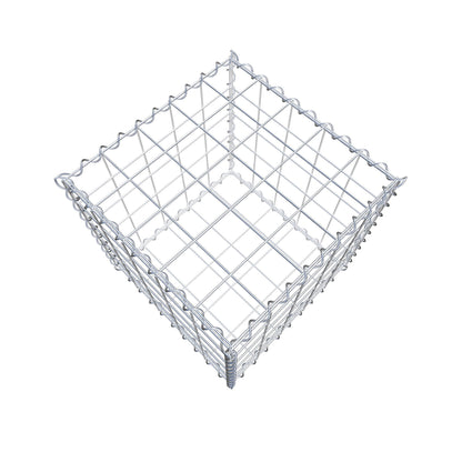 Gabion 50 cm x 50 cm x 50 cm (L x H x D), maskestørrelse 10 cm x 10 cm, spiral
