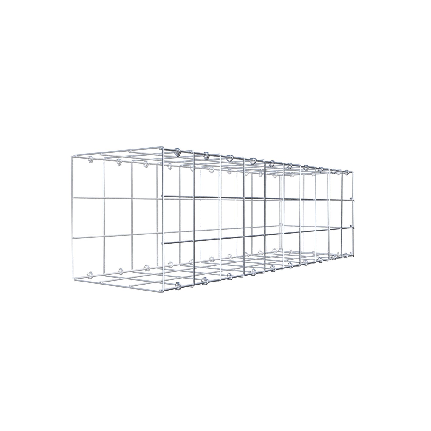 Mounted gabion type 2 100 cm x 30 cm x 30 cm (L x H x D), mesh size 10 cm x 10 cm, C-ring