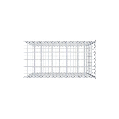 Gavión complementario tipo 2 100 cm x 100 cm x 50 cm (L x A x P), malla 5 cm x 10 cm, espiral