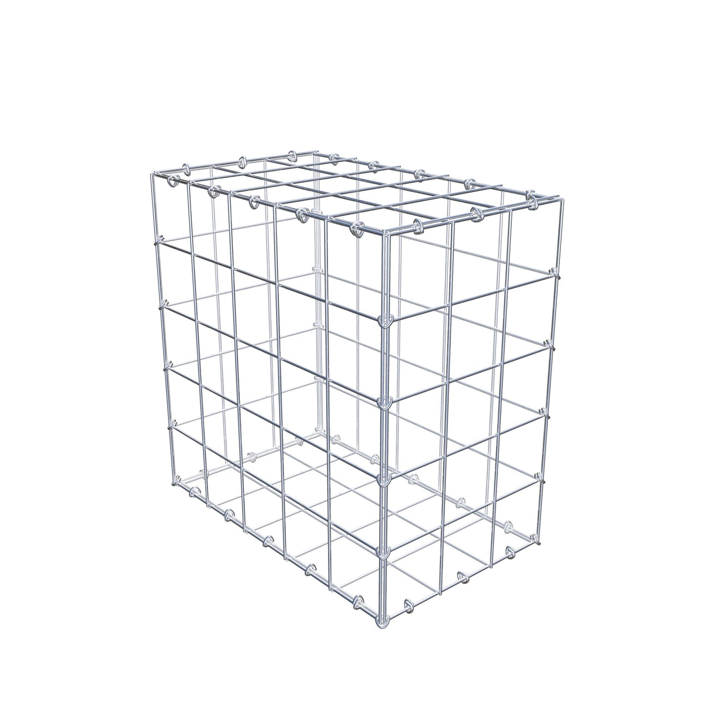 Gabion 50 cm x 50 cm x 30 cm (L x H x D), maskestørrelse 10 cm x 10 cm, C-ring