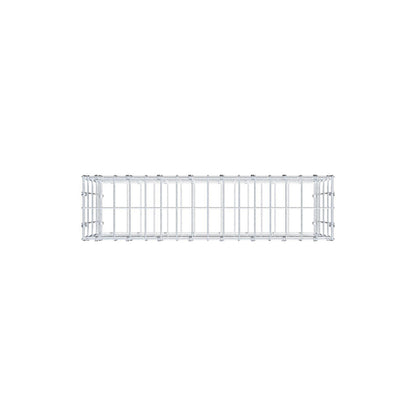 Gabião 80 cm x 40 cm x 20 cm (C x A x P), malhagem 5 x 10 cm, anel espiral