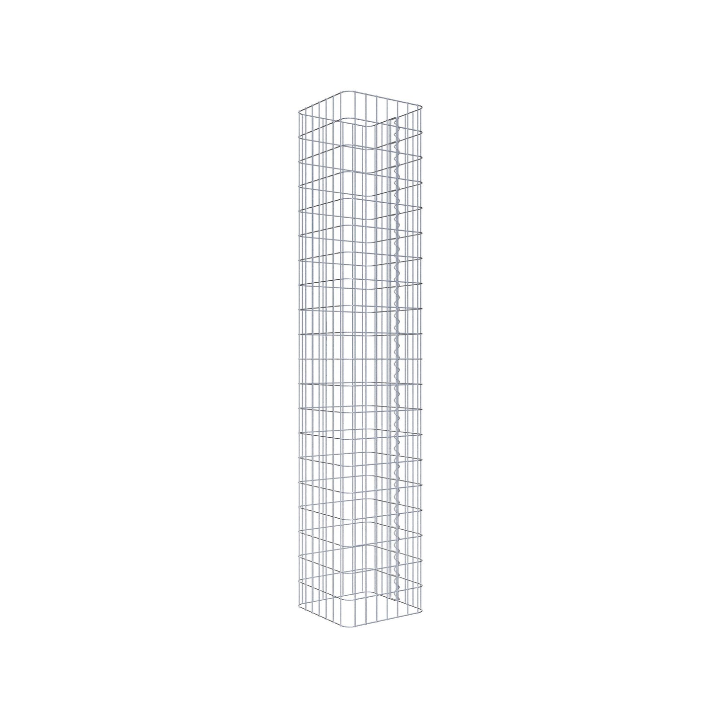 Gabionpelare, kantig 37 cm x 37 cm, 200 cm hög, MW 5 cm x 10 cm