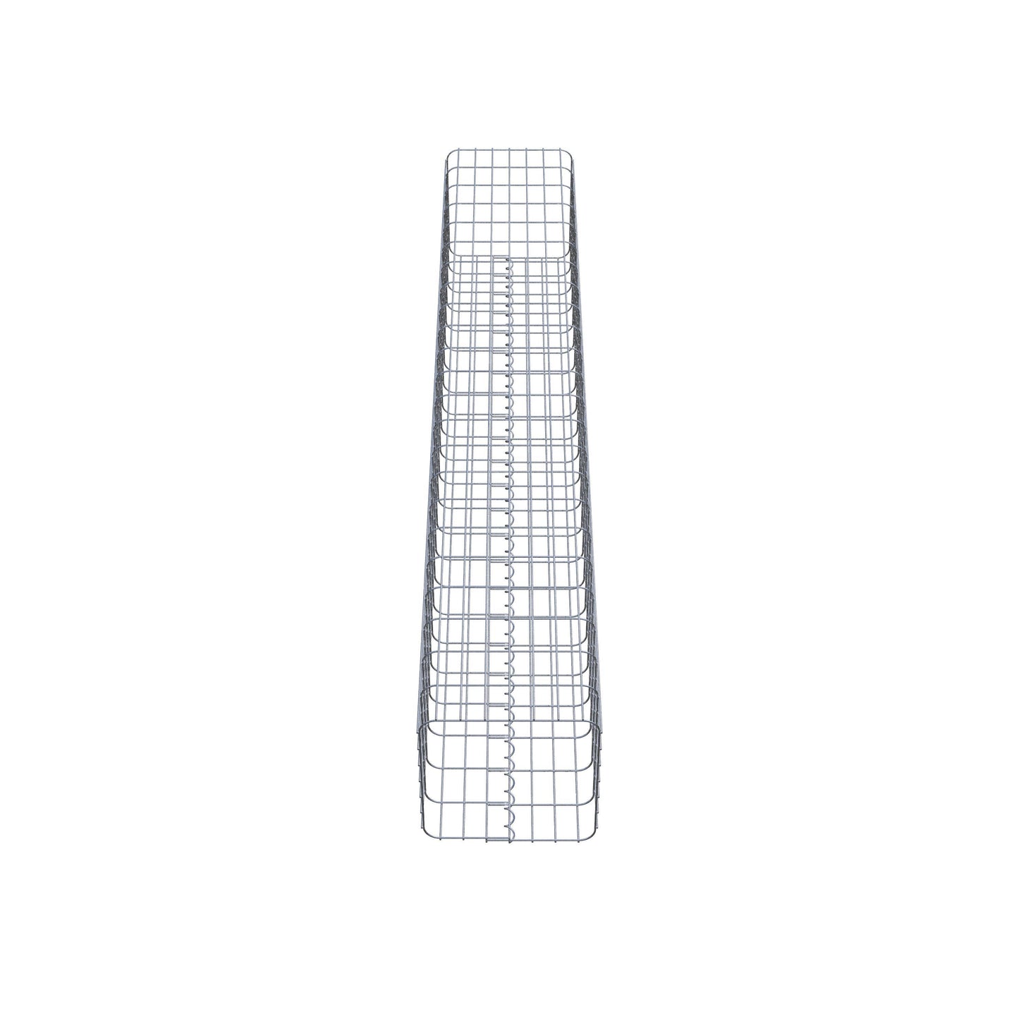 Colonna di gabbioni angolare 37 cm x 37 cm, 230 cm di altezza, MW 5 cm x 10 cm