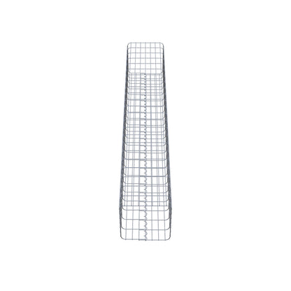 Colonna di gabbioni angolare 37 cm x 37 cm, 230 cm di altezza, MW 5 cm x 10 cm