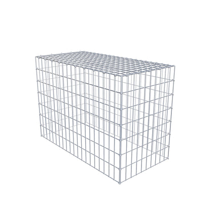 Typ 3 påbyggnadsgabion 100 cm x 70 cm x 50 cm (L x H x D), maskstorlek 5 cm x 10 cm, C-ring