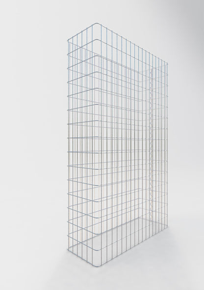 Clôture en gabion Longueur 92 cm, hauteur 180 cm, profondeur 32 cm, mailles 5 x 10 cm
