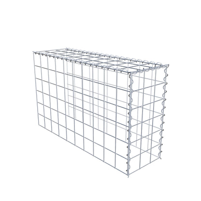 Påväxt gabion typ 4 100 cm x 60 cm x 30 cm (L x H x D), maskstorlek 10 cm x 10 cm, spiral