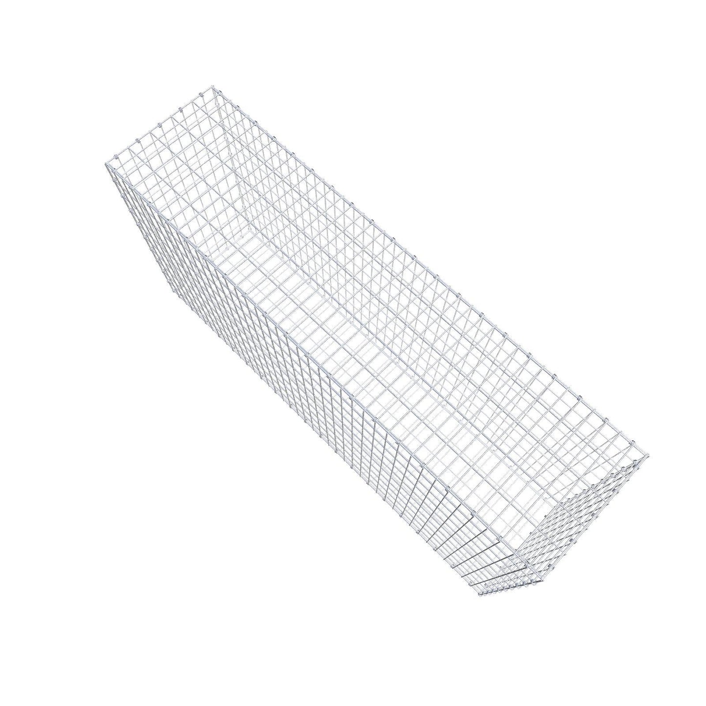 Gabion 200 cm x 100 cm x 50 cm (L x H x D), maskstorlek 5 x 10 cm, spiralring