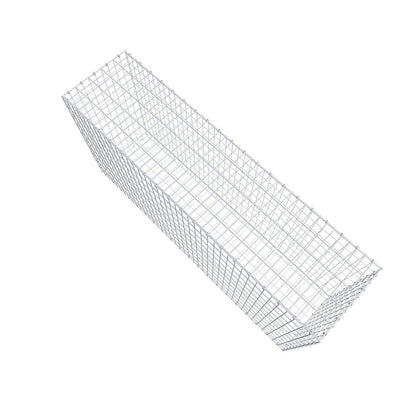 Gabion 200 cm x 100 cm x 50 cm (L x H x D), maskstorlek 5 x 10 cm, spiralring