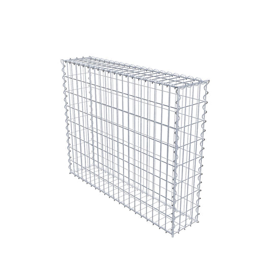 Gabione 100 cm x 80 cm x 20 cm (L x H x T), Maschenweite 5 cm x 10 cm, Spirale