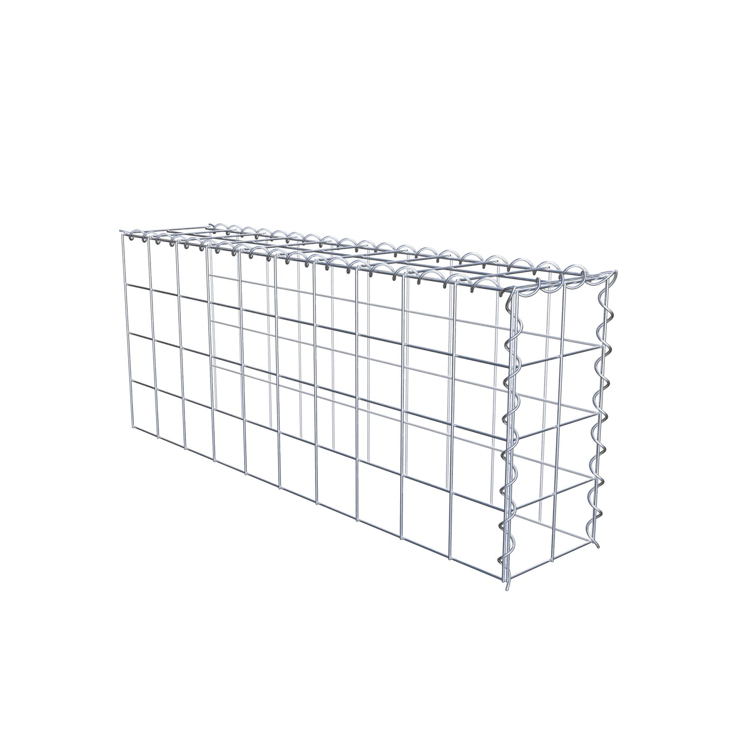 Gabion rapporté type 4 100 cm x 40 cm x 20 cm (L x H x P), mailles 10 cm x 10 cm, spirale