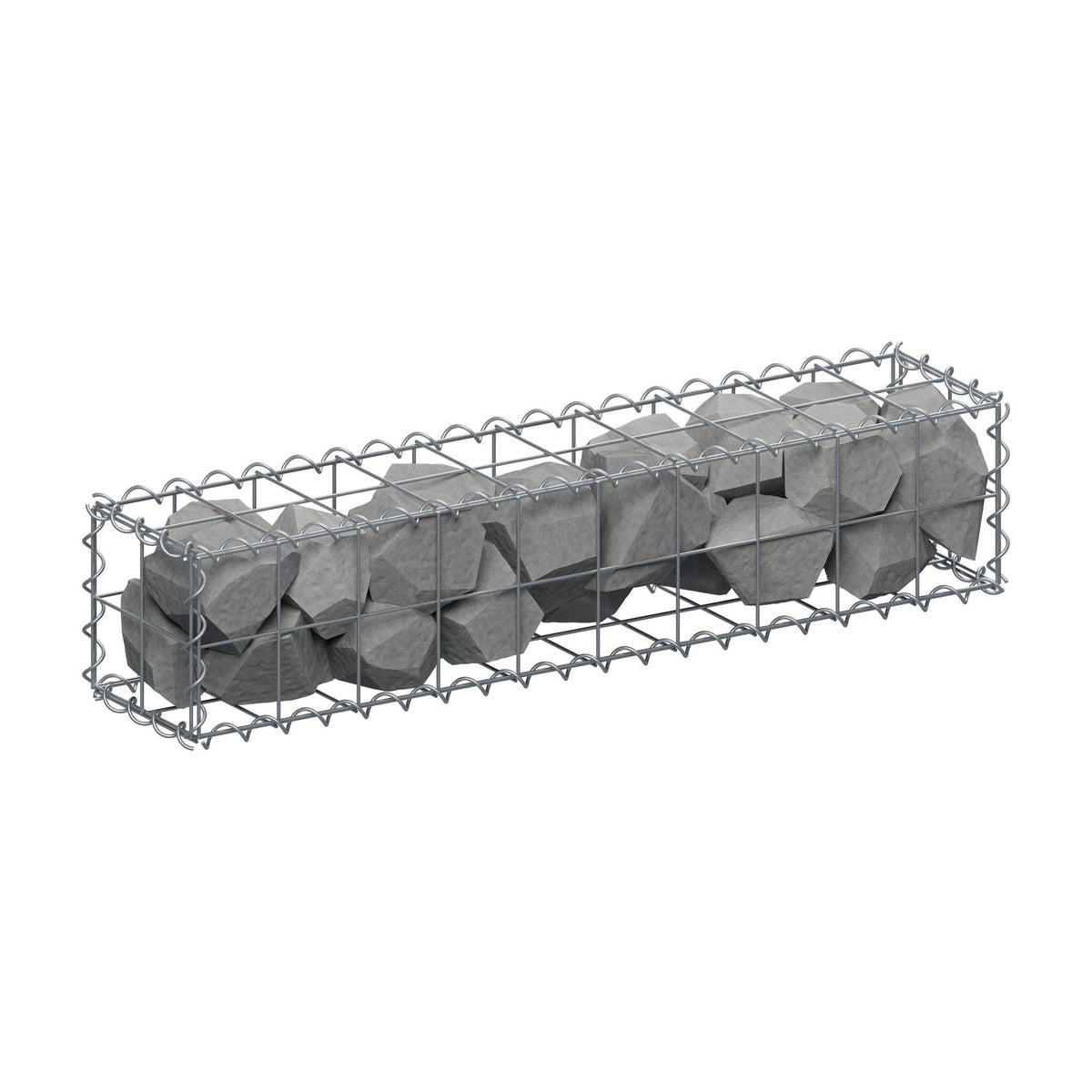 Gabion 100 cm x 20 cm x 20 cm (L x H x D), mesh size 10 cm x 10 cm, spiral