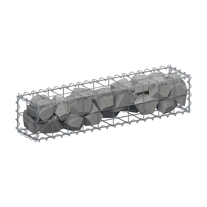 Gabion 100 cm x 20 cm x 20 cm (L x H x D), mesh size 10 cm x 10 cm, spiral