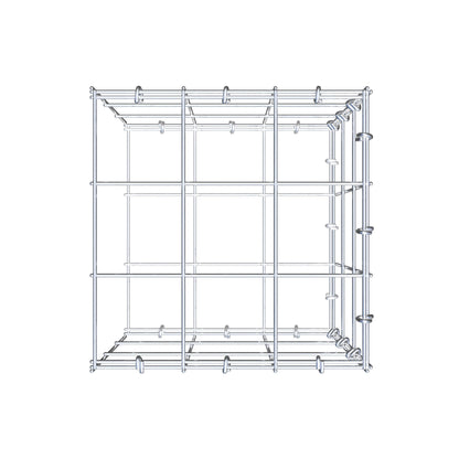 Fourche rapportée type 2 30 cm x 30 cm x 30 cm (L x H x P), maille 10 cm x 10 cm, anneau en C