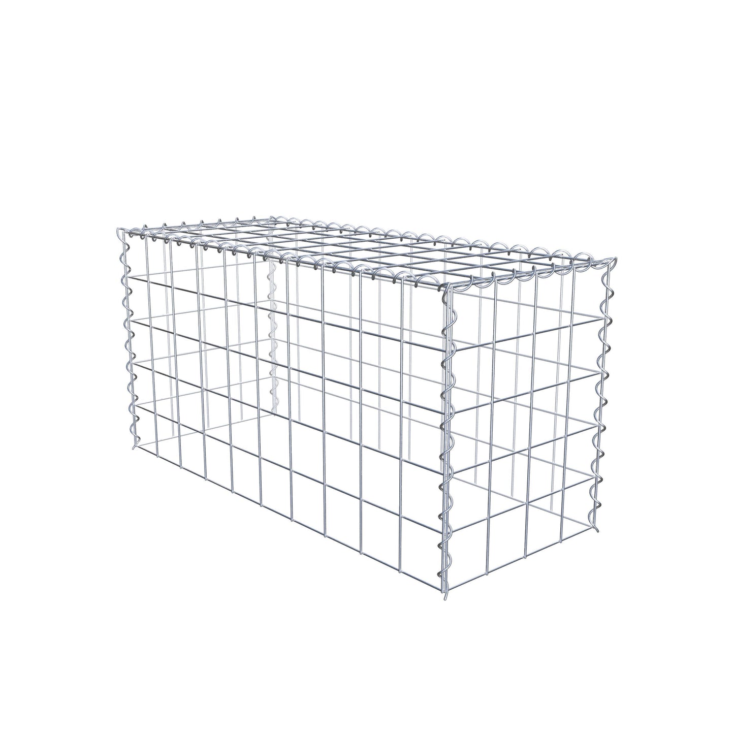 Gabião tipo 3 100 cm x 50 cm x 40 cm (C x A x P), malhagem 10 cm x 10 cm, espiral