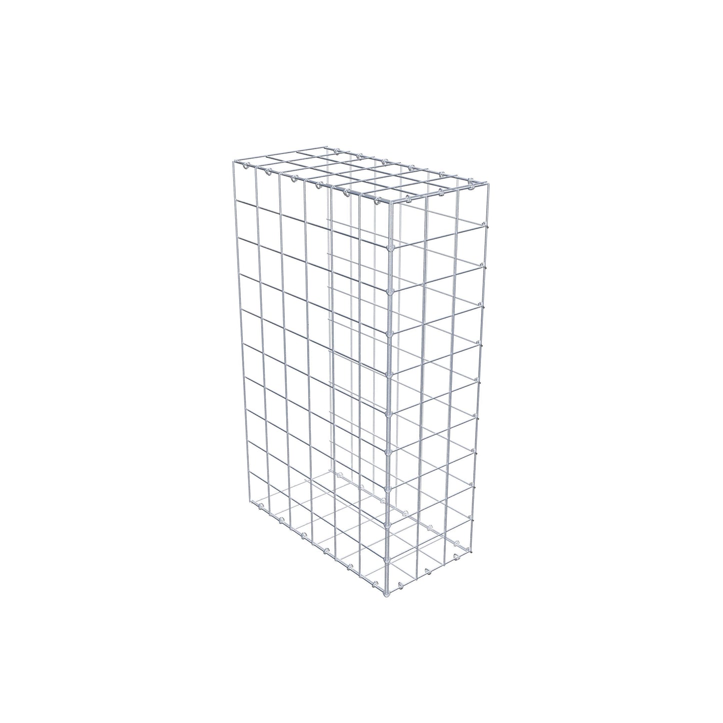 Gavión complementario de tipo 2 100 cm x 60 cm x 30 cm (largo x alto x fondo), malla 10 cm x 10 cm, anillo en C