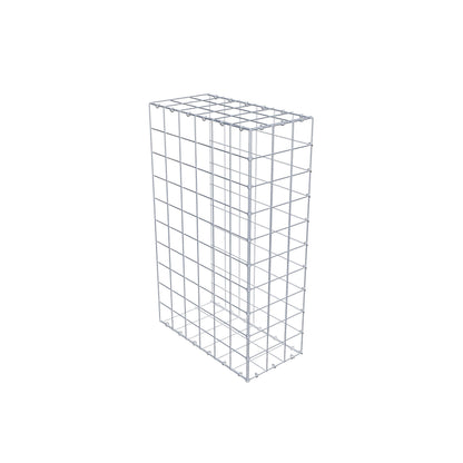 Gavión complementario de tipo 2 100 cm x 60 cm x 30 cm (largo x alto x fondo), malla 10 cm x 10 cm, anillo en C