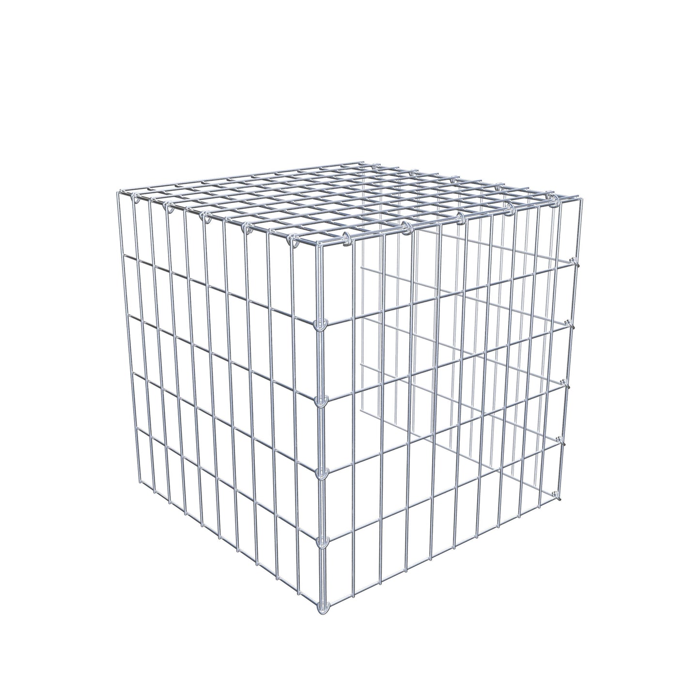Opbouw schanskorf type 4 50 cm x 50 cm x 50 cm (L x H x D), maaswijdte 5 cm x 10 cm, C-ring